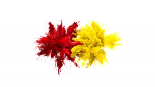 Vörös sárga szín burst több színes füst robbanás folyadék részecskék alfa
