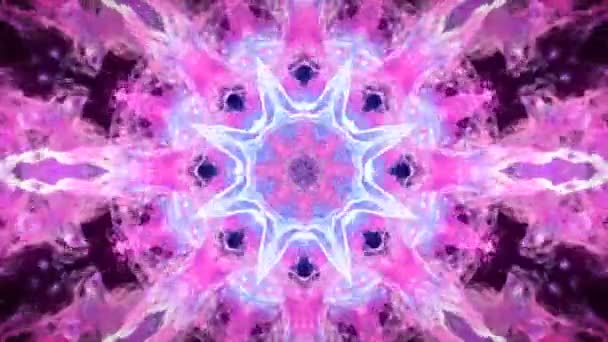 Kaleidoscopic pink blue animated background loop — Stock Video