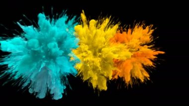 Renk Burst-çoklu renkli duman patlamaları sıvı parçacıklar Alfa mat