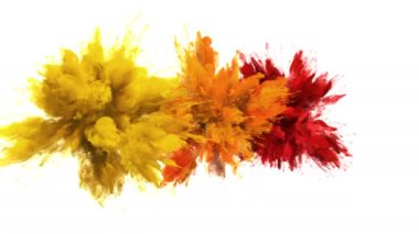 Renk Burst-çoklu renkli duman patlamaları sıvı parçacıklar Alfa mat