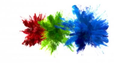 Renk Burst-çoklu renkli duman patlamaları sıvı parçacıklar Alfa mat