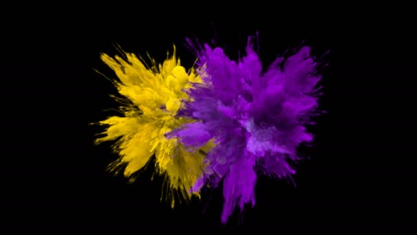 Color Burst-plusieurs explosions de fumée colorées fluides particules alpha mat