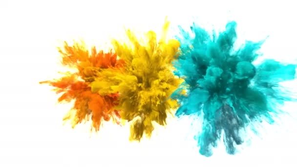 Színes burst-több színes füst robbanások folyadék részecskék alfa Matt
