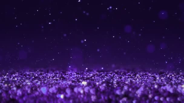 Purple Shiny glitter seamless loop abstract texture close up macro background — Stock Video