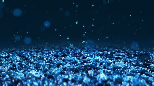 Blue Shiny brillant boucle sans couture boucle texture abstraite fermer le fond macro — Video
