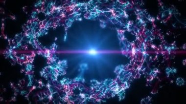 soyut dijital tünel huni yapay zeka sinir ağ döngüsü