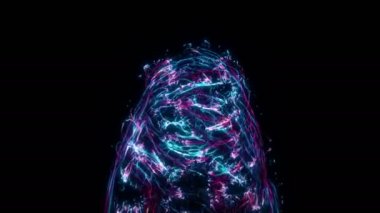 soyut dijital tünel huni yapay zeka sinir ağı