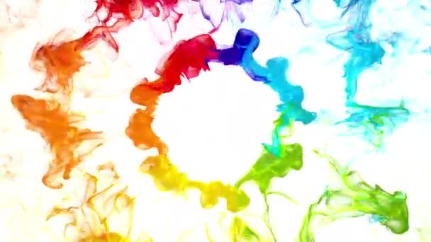 Multiples explosions d'ondes de choc pulsantes de particules multicolores irisées alpha 