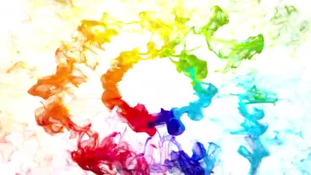 Multiples explosions d'ondes de choc pulsantes de particules multicolores irisées alpha 