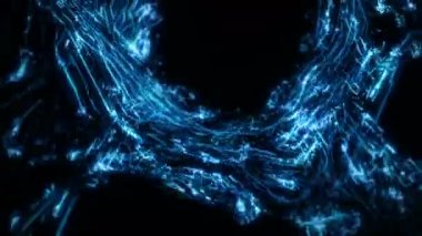 mavi soyut dijital tünel huni yapay zeka sinir ağı