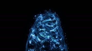 mavi soyut dijital tünel huni yapay zeka sinir ağı