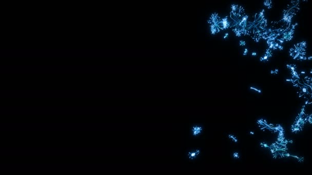 Blaue abstrakte digitale Tunneltrichter künstliche Intelligenz neuronales Netzwerk — Stockvideo