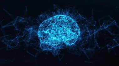 Dijital Beyin Ai Yapay Zeka Derin Veri Makinesi Öğrenme döngüsü 4k