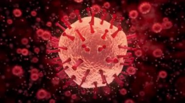 Virüs hücreleri. Mikrop alerjisi bakterisi mikrop mikrobu mikrop mikrobu organizmaları 4k