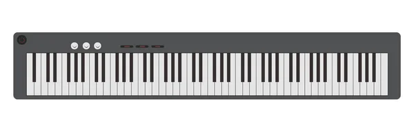 Geïsoleerde digitale piano — Stockvector
