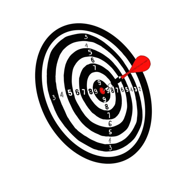 İlk 10 'da renkli oklar var. Başarı konsepti 