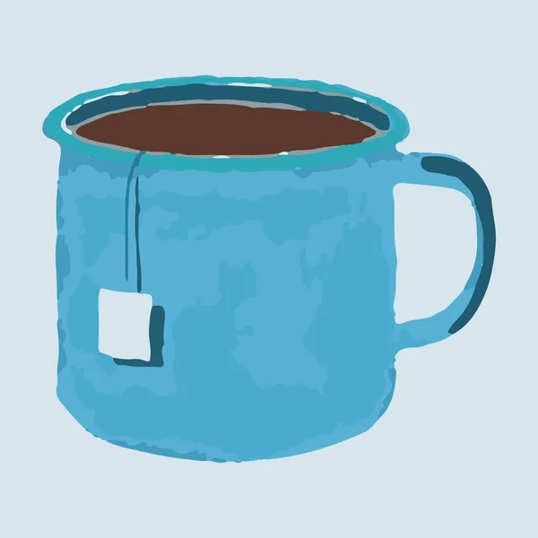 Teneke bardak ve çay.