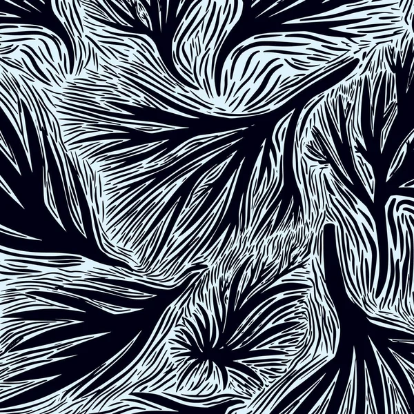 Nahtloses Vektor-abstraktes Muster mit schwarzem Zweig — Stockvektor