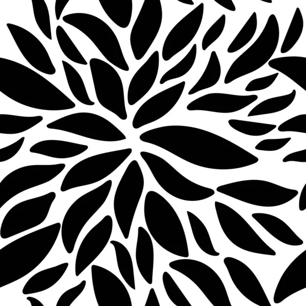 Siyah yapraklı kusursuz vektör deseni