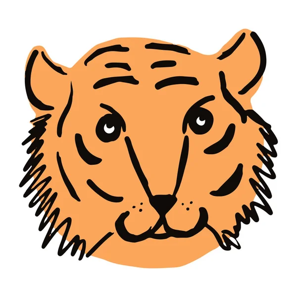 Çizgi film tarzında kaplan surat.