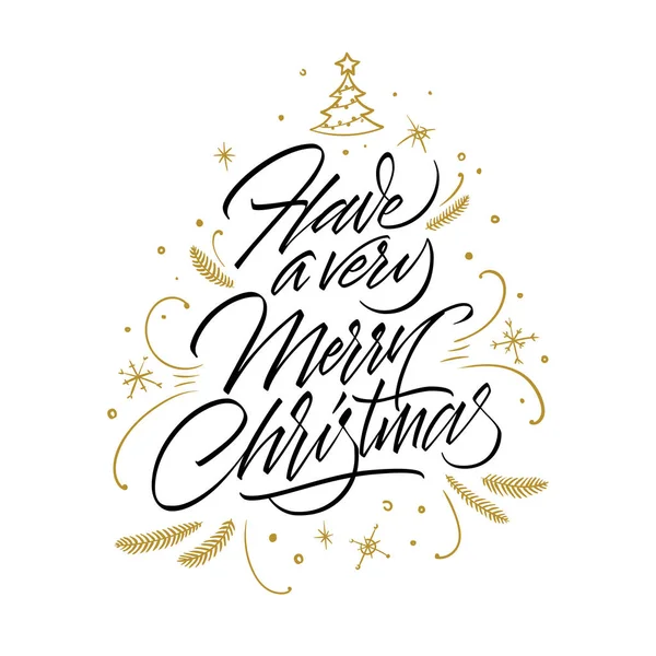 Have a Very Merry Christmas card — Stock Vector