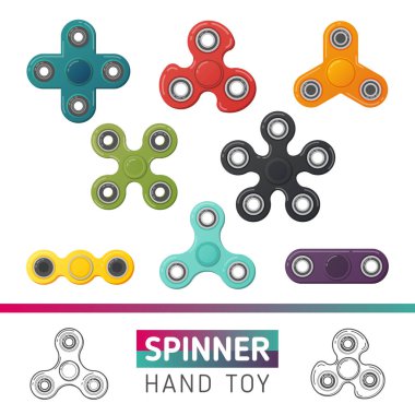 Değer değiştirici simgeleri kıpır. İzole vektör çizim.