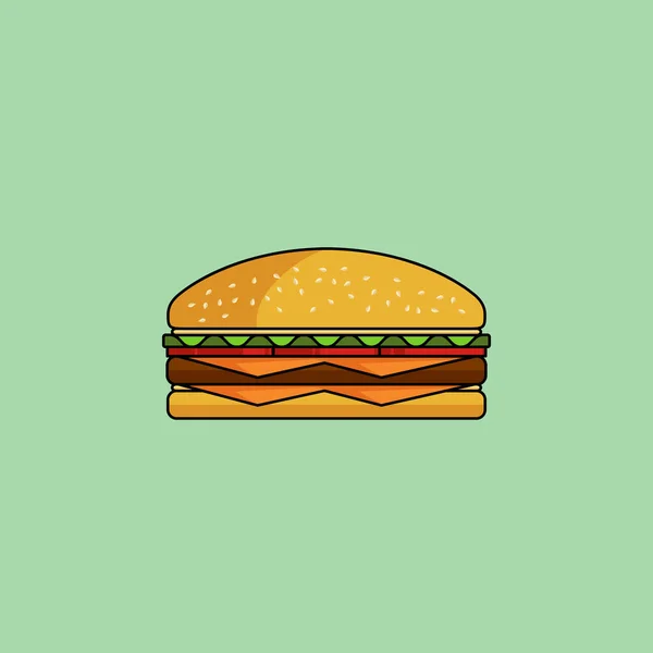 Bonito ícone cheeseburger — Fotografia de Stock