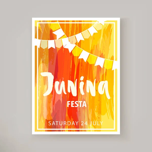 Junina-Festa-Flyer — Stockvektor