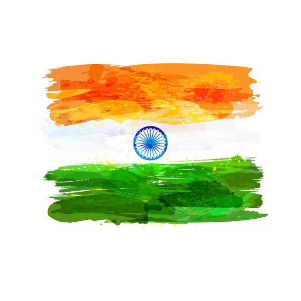 Індійська аквареллю прапор — стоковий вектор