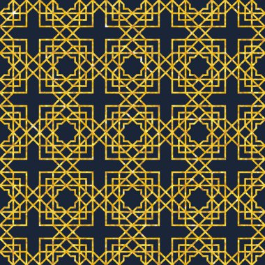 Altın doku Arapça Dikişsiz geometrik desen