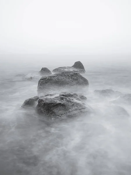 Mar Rocas Piedras Larga Exposición —  Fotos de Stock