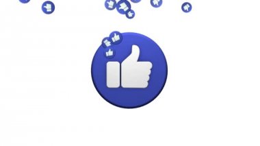 beyaz bir arka plan üzerinde gibi bir sembolü. sosyal ağlar için 3D render