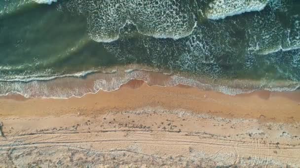 Vue aérienne de la plage de la mer. vue de dessus .