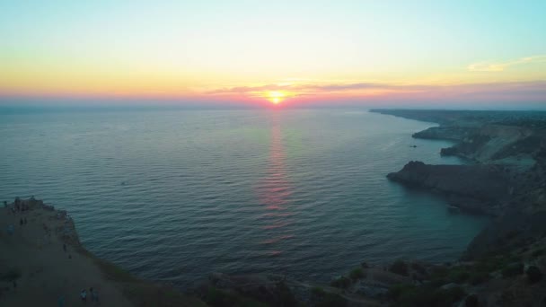 Vista Aérea Cabo Ucrania Sur Crimea Fiolent Cape Destino Turístico — Vídeos de Stock