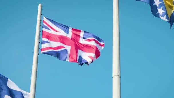 Drapeau de l'Angleterre, logo du symbole de l'État — Video