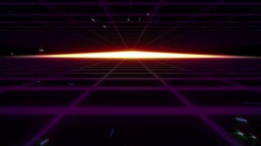 80s retro Fütürizm arka plan. Arka plan dalga retro tarzı. Kamera pembe siber sinekler