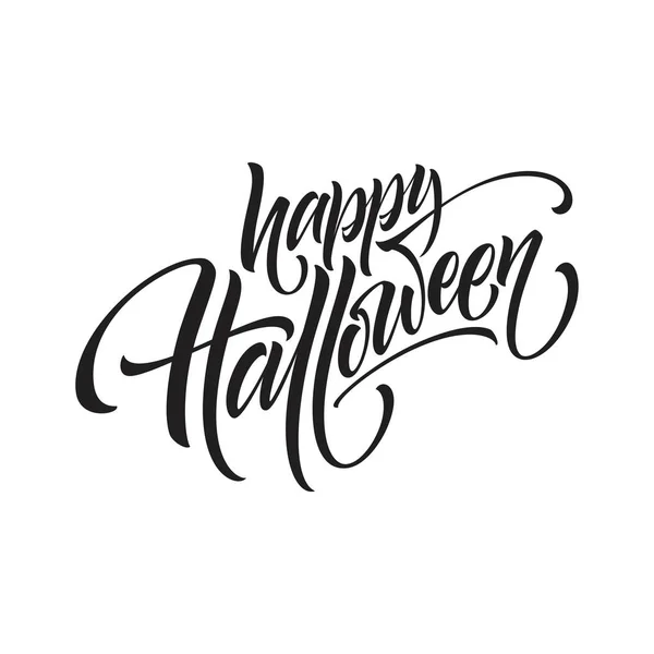 Vrolijke Halloween. Hand getekend creatieve kalligrafie en borstel pen belettering. Vectorillustratie — Stockvector