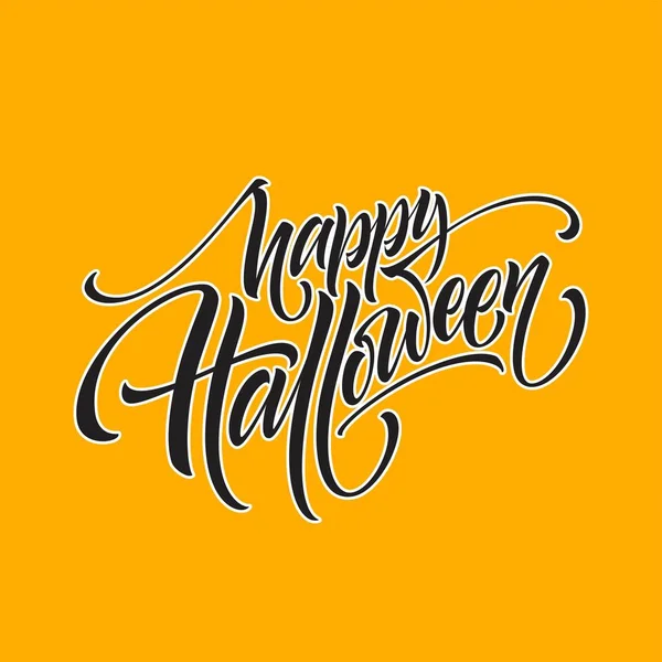 Vrolijke Halloween. Hand getekend creatieve kalligrafie en borstel pen belettering. Vectorillustratie — Stockvector