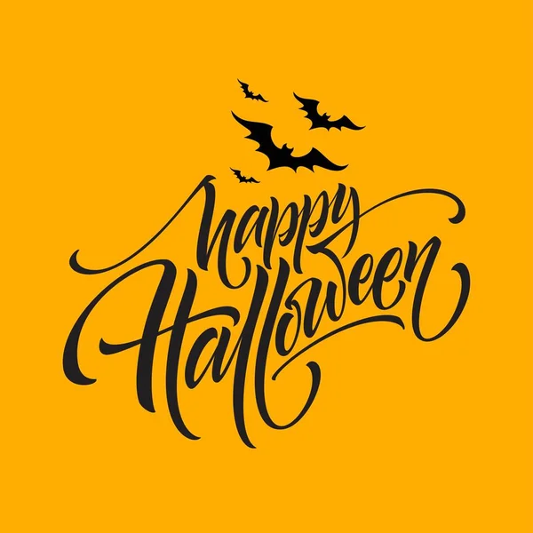 Feliz Halloween. Caligrafía creativa dibujada a mano y letras de lápiz de pincel. Ilustración vectorial — Archivo Imágenes Vectoriales
