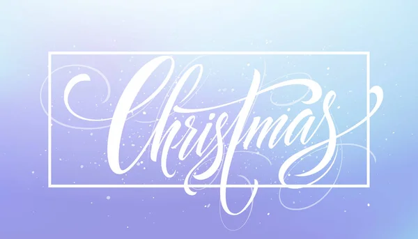 Navidad enmarcado a mano dibujado letras — Vector de stock