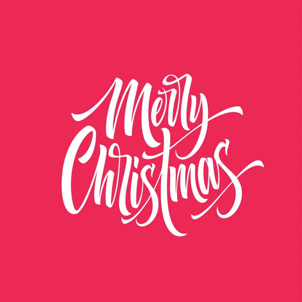 Merry Christmas hand drawn lettering — Stock Vector