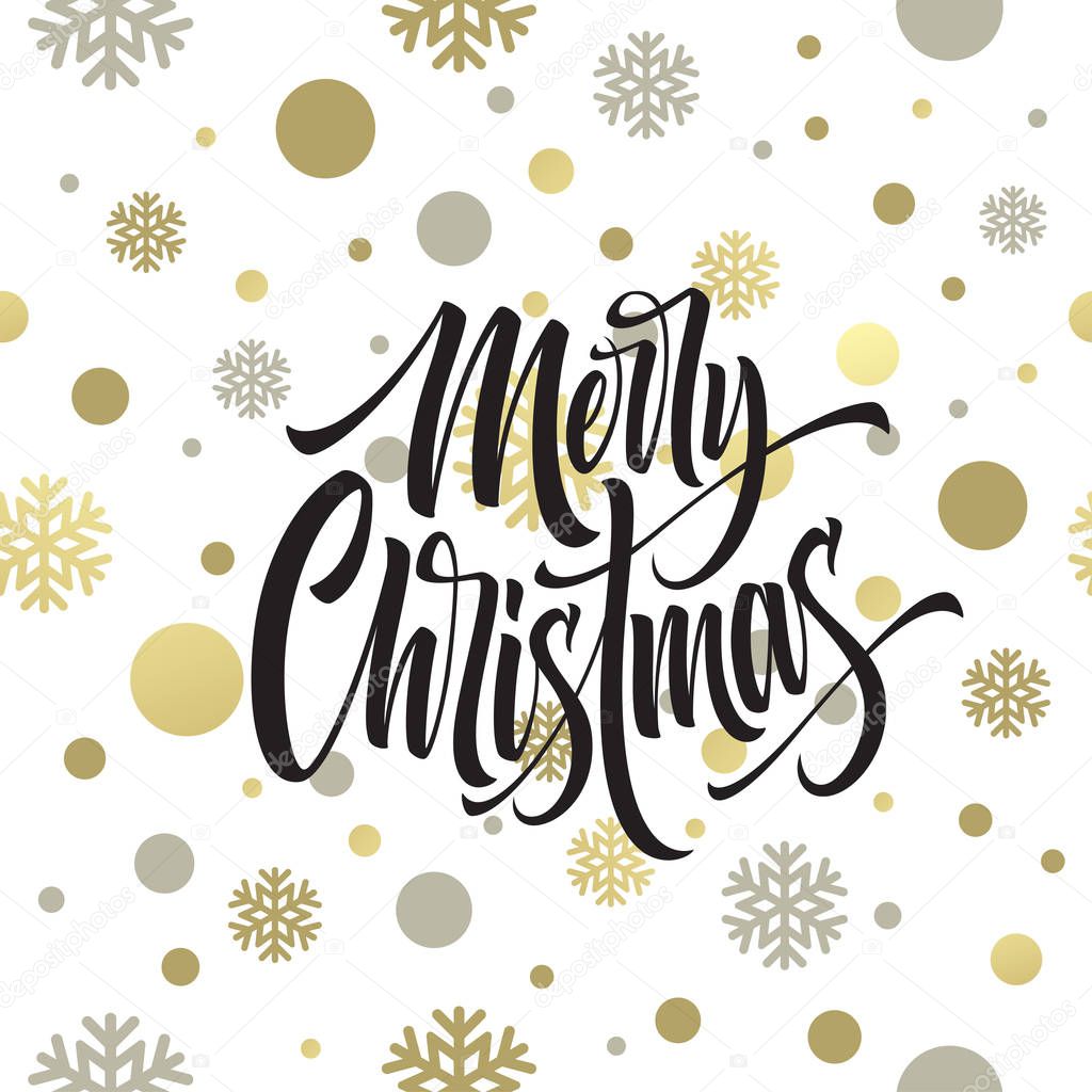 Merry Christmas hand drawn lettering