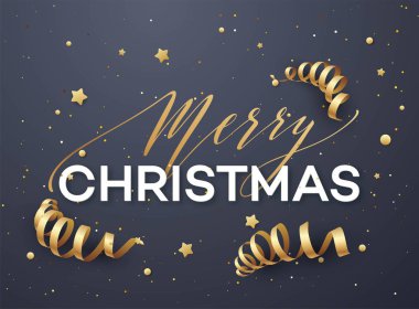 Neşeli Noel tebrik kartı vektör şablonu