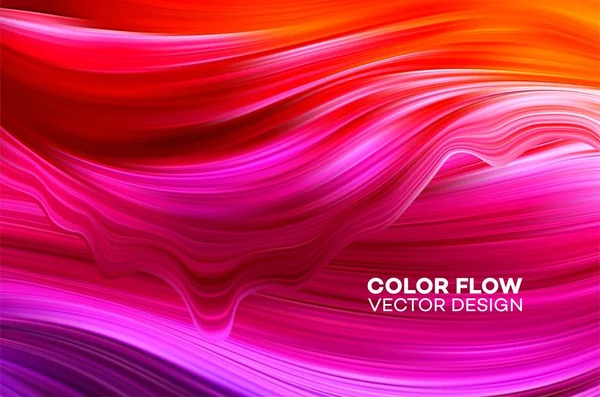 Modern colorful flow poster. Wave Liquid shape in blue color background. Art design for your design project. Vector illustration EPS10 — Stock Vector