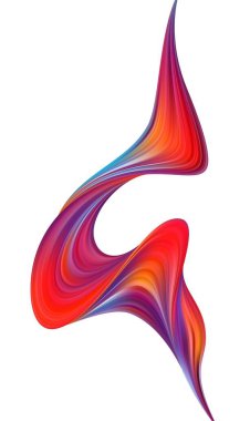 Modern renkli akışı poster. Renk arka plan dalga sıvı formda. Sanat tasarım tasarım projesi. Vektör çizim