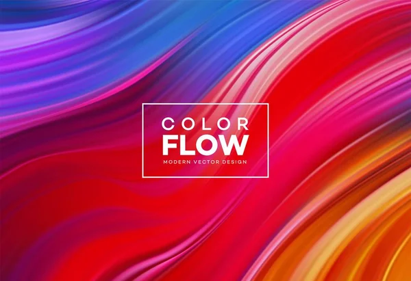 Modern colorful flow poster. Wave Liquid shape in color background. Art design for your design project. Vector illustration — Stock Vector