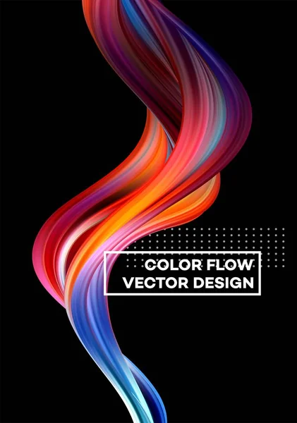 Modern colorful flow poster. Wave Liquid shape in color background. Art design for your design project. Vector illustration — Stock Vector