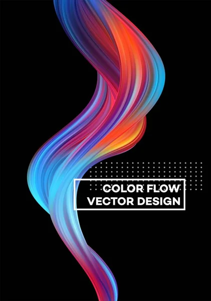 Сучасний барвистий плакат потоку. Хвиля Рідина у кольоровому фоні. Художній дизайн вашого дизайнерського проекту. Векторні ілюстрації — стоковий вектор