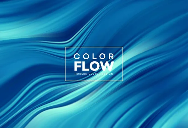 Moderne kleurrijke stroom poster. Wave vloeibare vorm in kleur achtergrond. Kunst design voor uw ontwerpproject. Vectorillustratie — Stockvector