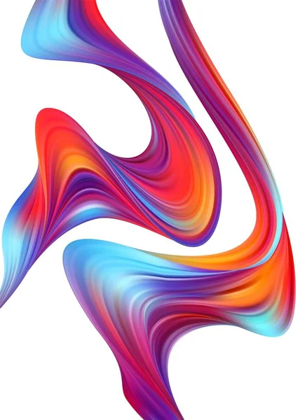 Moderna färgglada flöde affisch. Wave flytande form i färg bakgrunden. Konstdesign för din designprojekt. Vektorillustration — Stock vektor